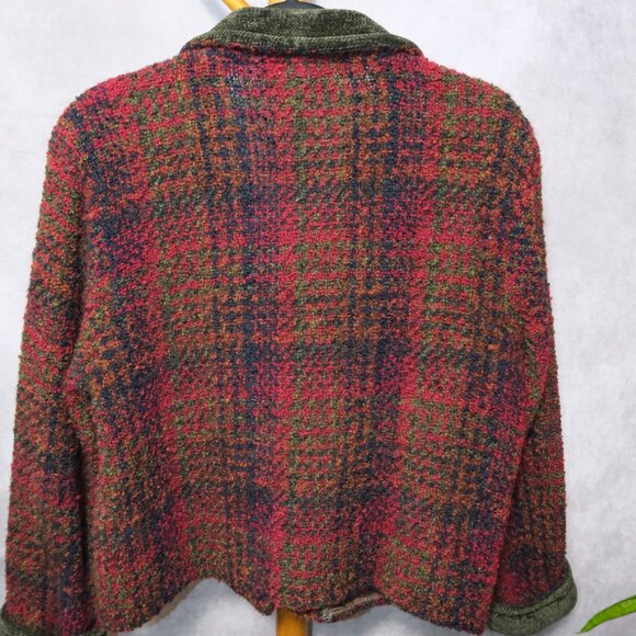 Weave of the Irish Wool Blend Plaid Jacket (Size L) - Picture 3 of 3